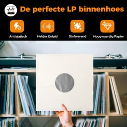 Pinguïn Records LP beschermhoezen - LP hoezen - Antistatische voering binnenhoes - 50 stuks - LP binnenhoezen - Wit - 80 gram - Vinyl hoezen — thumbnail 3