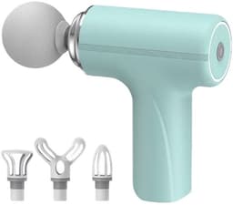 Mini Diepeweefselmassageapparaat, Elektrische Spiermassage voor de rug, Kleine Draagbare Reismassageapparaat, Massageapparaat voor nekpijnverlichting, Groen — thumbnail 1