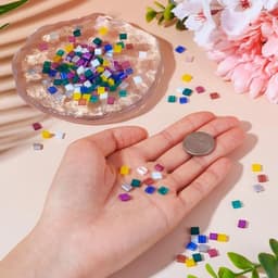 200 stuks rechthoekige glazen Tila-kralen in vierkante vorm, ideaal voor het maken van armbanden en kettingen met een strakke en moderne uitstraling — thumbnail 5