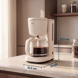 Princess Coffee Maker Wave Koffiezetapparaat – 1000 W – 1,5 L Glazen Kan – Warmhoudfunctie – Niet‑druppel Systeem - 246048 — thumbnail 5