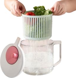 Fruit Spinner Kom - Sla Wasmachine - Groenten Wassen - Handmatige Rotatie - 235 x 195 cm - Enkel Kenmerk — thumbnail 1