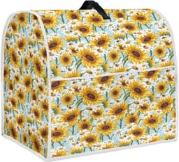 Stand Mixer Cover - Keukenapparaat Organizer - Keuken Beschermen - Met Opbergvak - Meerdere Maten - Tropische Zonnebloem — thumbnail 1