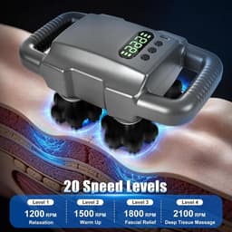 Thijox - Massagepistool voor Diepe Weefselmassage met 28 Verwisselbare Kappen, 6 Modi en 20 Snelheden, Spierontspanning voor Schouder en Rug, Ideaal v — thumbnail 5