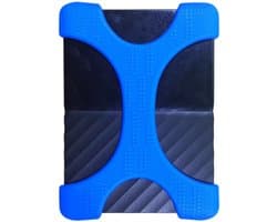 X Type 2,5 inch draagbare harde schijf siliconen hoes voor 2TB-4TB WD & SEAGATE & Toshiba draagbare harde schijf, zonder gat (blauw)
