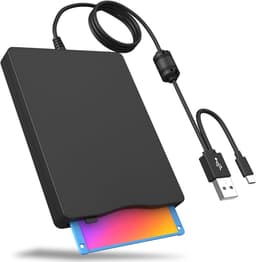 Externe Floppy Disk Drive - FDD Lezer - Oude Bestanden Lezen - USB Type-C Aansluiting - 3.5 Inch - Zwart — thumbnail 1