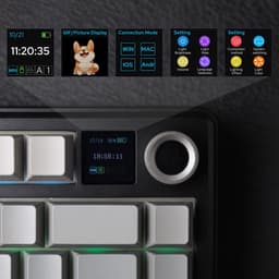 AULA F75 MAX - Zwart/Grijs - Mechanisch Draadloos Toetsenbord - RGB - 75% - QWERTY - Gaming Keyboard - Leobog Reaper Switch — thumbnail 2