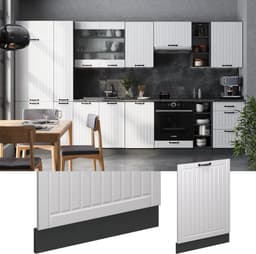 Vaatwasserpaneel - Frontpaneel Vaatwasser - Keuken Inrichten - Soft-close Scharnieren - 60 cm - Wit Landhuis — thumbnail 3
