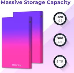 Externe harde schijf - Draagbare HDD - Opslag uitbreiden - Plug and Play - 320 GB - Meerkleurig — thumbnail 2