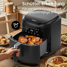 Heteluchtfriteuse XXL - Airfryer Frituurpan - Gezond Koken - 9 Liter XL Capaciteit - 2350 Watt - Zwart — thumbnail 5