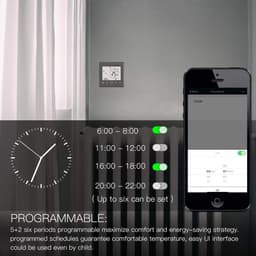 Smart Thermostaat - Temperatuurregelaar - Verwarming Regelen - App Bediening - 95-240 V - Zwart — thumbnail 5