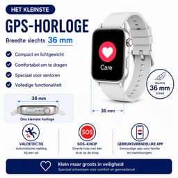 WatchSafer Care - GPS Horloge Senior - Smartwatch voor Ouderen - Persoonlijke alarmen - alarm horloge ouderen - GPS Horloge Alzheimer - Valdetectie — thumbnail 3