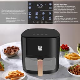 Grote Olievrije Luchtfriteuse 7 Liter met Kijkvenster en Touchscreen — thumbnail 4