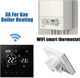 Slimme Thermostaat - Verwarming Regelunit - Comfort Thuis - App Bediening - 86 x 86 mm - Zwart — thumbnail 5