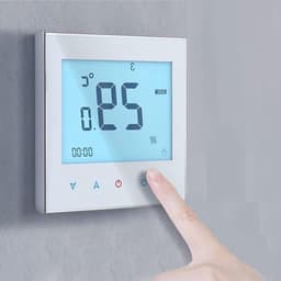 Digitale Thermostaat - Slimme Regelaar - Temperatuur Regelen - Programmeerbaar LCD Touchscreen - 86 cm - Wit — thumbnail 1