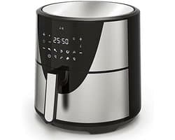 Heteluchtfriteuse XXL - Airfryer Frituurpan - Gezond Koken - 8 Liter Inhoud - 1700 Watt - Roestvrij staal
