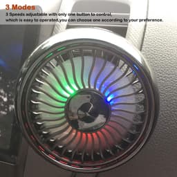 Airconditioningventilator - luchtuitlaat - zwart — thumbnail 3