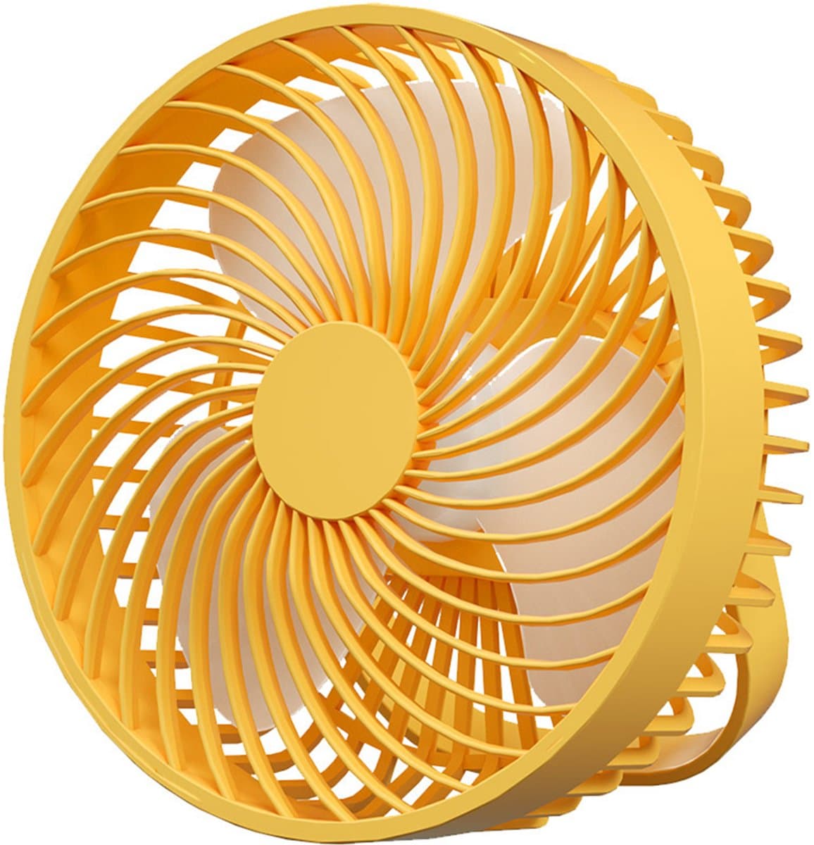 Campingventilator met verlichting, oplaadbare USB-bureauventilator, draagbare kleine ventilator voor in de tent — afbeelding 1