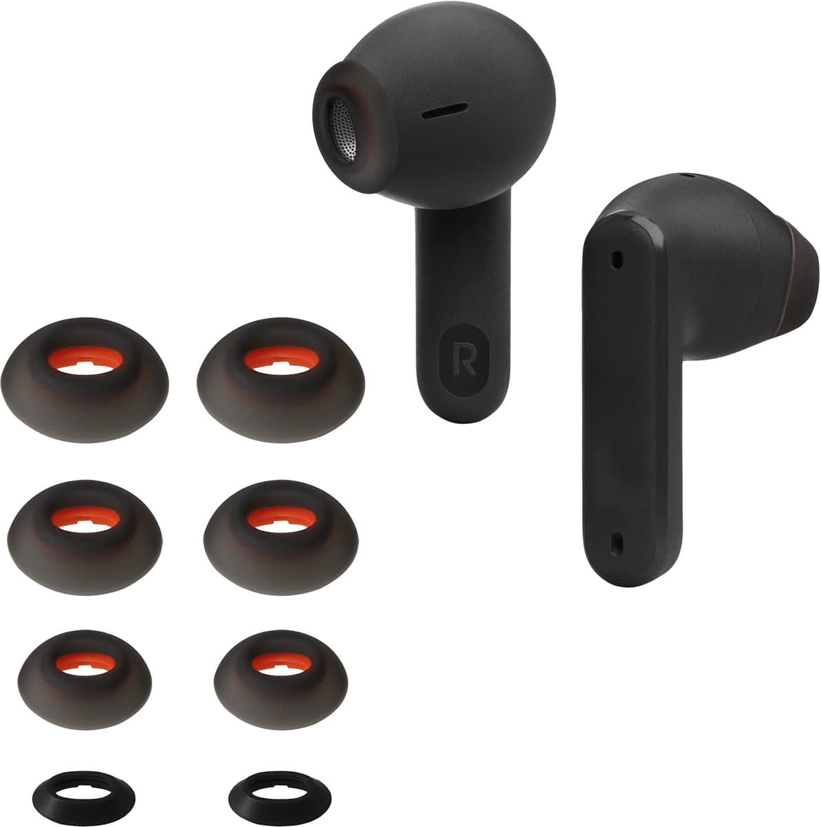 kwmobile 8x Reserve covers voor oordopjes geschikt voor JBL Tune Flex - 4 maten - Silicone dopjes voor in-ear headphones — afbeelding 1