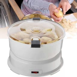Elektrische Aardappelschilmachine - Automatische Schilder - Snel Groenten Schillen - Moeiteloos met Container - 1 kg Capaciteit - Wit — thumbnail 1