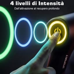 Massagepistool - Zwart - Handheld Draadloos Massage Apparaat met LED-Indicatielampjes - Voor Diepe Spiermassage en Ontspanning — thumbnail 3
