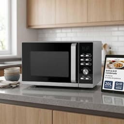 Magnetron met Grill - Oven Combimagnetron - Snel Eten Bereiden - 36 Automatische Menu's - 20 Liter - Wit — thumbnail 4
