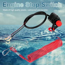 SnelShoppen - Snijcircuitschakelaar Boot, Motor, Grasmaaier met Lanyard Koord - Hoogwaardige Waterdichte Veiligheidsstopknop voor ATV's en Motorrijden — thumbnail 2