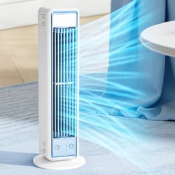 Bladeloze torenventilator - Tafelventilator - Ventilatoren - Ventilatoren staand - Tafel ventilator geluidloos - Ventilatoren verkoeling - 5 snelheidsstanden - Wit - ABS/PC/POK — thumbnail 5