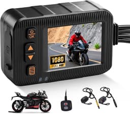Dual Dashcam voor en achter - Waterdicht IP67 - HD-opname met G-sensor - Groothoeklens - Voor Motorsport en Recreatief Gebruik — thumbnail 1