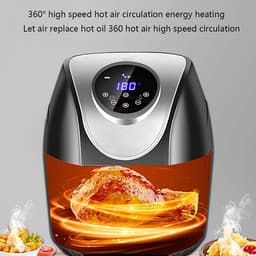 Compacte Luchtfriteuse - Olievrije Oven - Gezond Koken - Digitaal Touchscreen - 30 Min Timer - Zwart — thumbnail 2