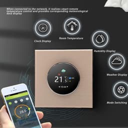 Slimme WiFi Thermostaat - Temperatuurregelaar Huis - Energie Besparen - TFT Display - 86x86mm - Zilver — thumbnail 3