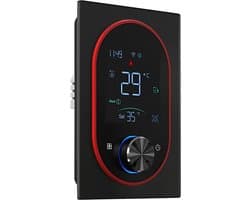 Slimme Thermostaat - Wandthermostaat - Verwarming Regelen - Wifi App Bediening - 5A/16A - Zwart