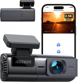 SnelShoppen - 2.5K QHD Dash Cam WiFi met WDR, G-Sensor, Loop Recording, Mini Dashcamera voor Auto, 24U Parkeerstand, Inclusief 32GB microSD-kaart en A — thumbnail 1