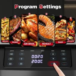 Seth Select Dubbele Airfryer 11 Liter – 2500W Heteluchtfriteuse met 2 Onafhankelijke Kookzones, 8 Automatische Programma's en 6-in-1 Functies – XL Airfryer — thumbnail 4
