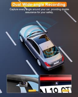 Dashcam voor auto - Zwart - Dual 4K + 1080p Camera - WiFi met Nachtzicht en Parkeerbewaking - Voor Auto — thumbnail 5