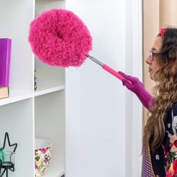 Stofwisser - Plumeau Verenwisser - Huishoudelijk Schoonmaken - Intrekbaar Ontwerp - 33-80 cm - Rood — thumbnail 1