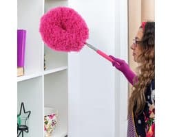 Stofwisser - Plumeau Verenwisser - Huishoudelijk Schoonmaken - Intrekbaar Ontwerp - 33-80 cm - Rood