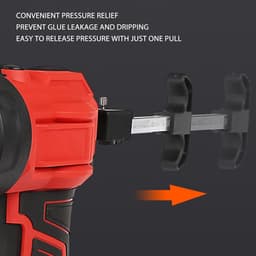 Cordless Caulking Gun, 20V Battery Powered Caulking Gun with 4 Speed, LED Light, Automatic Pull-Back System - ShopVlot — thumbnail 2