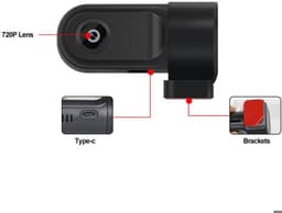 Deze USB-dashcam is compatibel met Android-systemen, ondersteunt 360°-rotatieopnamen, is uitgerust met een ADAS-rijassistentiesysteem en beschikt over een 140°-groothoeklens Geschikt voor extra veiligheids- en assistentiefuncties. — thumbnail 2