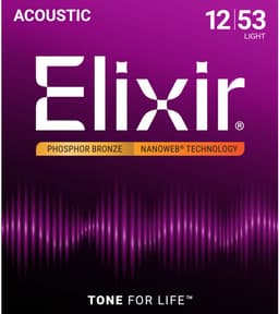 Elixir Strings NANOWEB - Akoestische Gitaarsnaren - Phosphor Bronze - Light Gauge - 12-16-24-32-42-53 — thumbnail 4