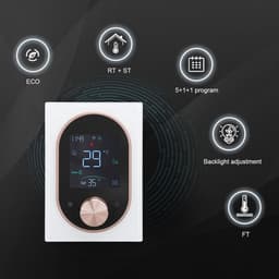 Slimme Thermostaat - Digitale Thermostaat Programmeerbare Thermostaat - Comfortabel Huis - Kleuren LCD Scherm - 130x88x38.3mm - Wit — thumbnail 4