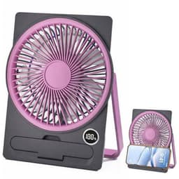 Bureauventilator, stille USB-ventilator, mini stille ventilator, ventilator met 5 snelheden, LED-display, compact (paars) — thumbnail 1