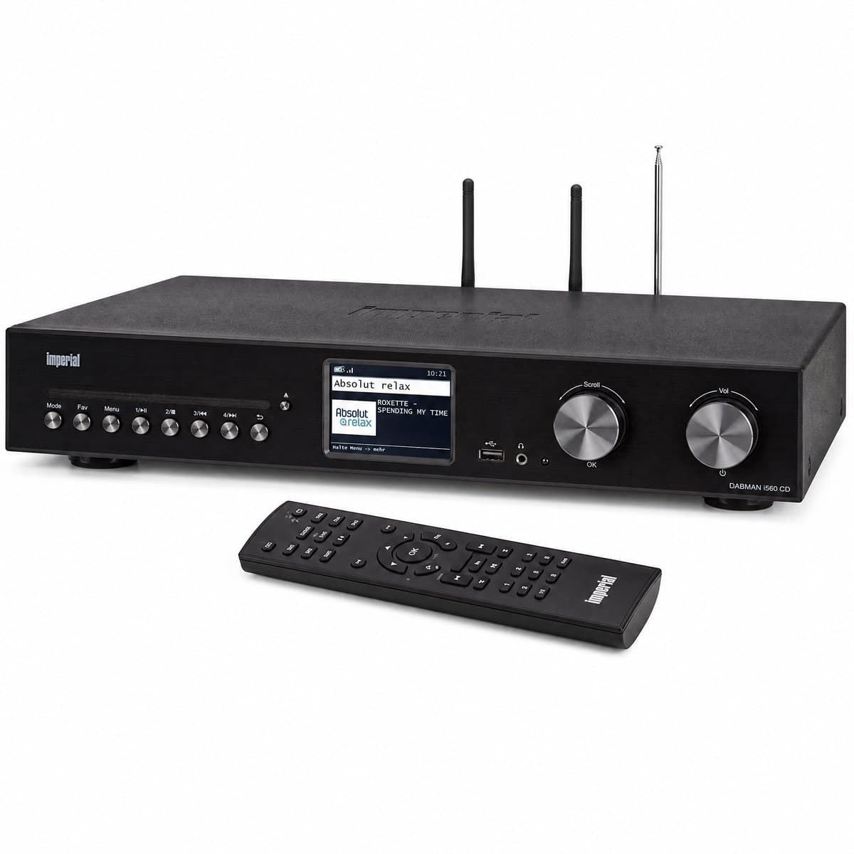 Imperial DABMAN i560 CD - Alles in één HiFi-systeem - CD speler - DAB+ / FM Radio - Internetradio - Bluetooth - Zwart — afbeelding 1
