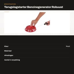 Terugslagstarter voor 2KW 168F Benzinegenerator - Hoogwaardig Metaal - Eenvoudige Installatie - Schokbestendig - Laag Geluidsniveau - Inclusief Schroeven - Startmotor — thumbnail 3