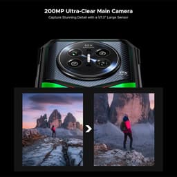 Robuuste Smartphone - DOOGEE V50 - 5G LET - 6,78" - 48GB RAM - 512GB ROM - 11000 mAh 66W - Android 16 - 200MP hoofdcamera met groothoeklens en macrolens - Bluetooth Walkie Talkie, POC - NFC GPS - Zwart — thumbnail 4