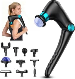 Opvouwbaar Massagepistool Voor Diepe Weefselmassage Met 10 Opzetstukken En Warmtefunctie - Oplaadbare 1500 mAh Batterij Fluisterstil Ergonomische Handgreep - Verlichting Van Spierpijn in Het Hele Lichaam — thumbnail 2