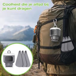 Lapamax Camping ventilator Ø 45cm-12000mAh - tent ventilator Afstandsbediening & Timer - 4 Snelheden & 3 Lichtstanden - Stille DC Motor - Afneembare Bladen -ventilator camper Voor Tent, Caravan, Overkapping & Buiten — thumbnail 3