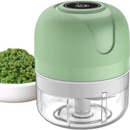 Elektrische Keukenmachine - Mini Hakmachine Knoflook - Snel Ingrediënten Hakken - Draadloos USB Oplaadbaar - 250 ml - Cyaanblauw — thumbnail 1