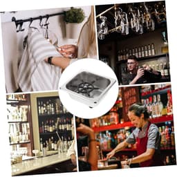 Glazen Spoeler - Fles Wasmachine - Bar Schoonmaken - Automatische Hoge Druk - 17.5x16x9.5cm - Zilver — thumbnail 4