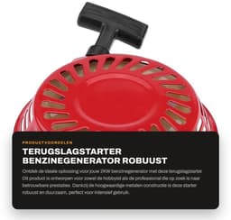 Dailygoods- Terugslagstarter voor 2KW 168F Benzinegenerator - Hoogwaardig Metaal - Eenvoudige Installatie - Schokbestendig - Laag Geluidsniveau - Inclusief Schroeven - Startmotor — thumbnail 1