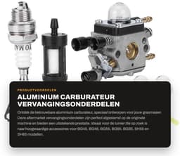 Dailygoods- Carburateur Aftermarket Vervangingsonderdelen - Aluminium - Geschikt voor BG45/BG46/BG55/BG65/BG85/SH55/SH85 - Duurzaam - Eenvoudig te installeren - Betrouwbare prestaties - Grasmaaier Carburateur — thumbnail 1